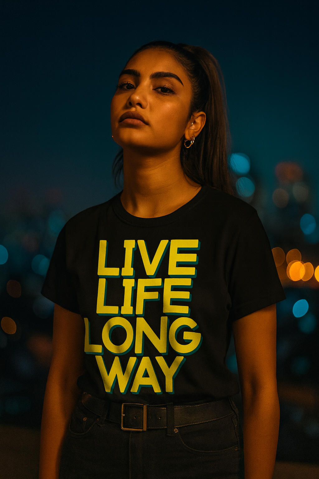 LIVE LIFE LONG WAY T-Shirt | Stylish Streetwear for Women (Copy) (Copy)