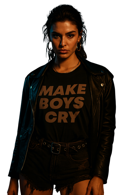 MAKE BOYS CRY Oversized Cotton T-Shirt | Stylish Streetwear for Women